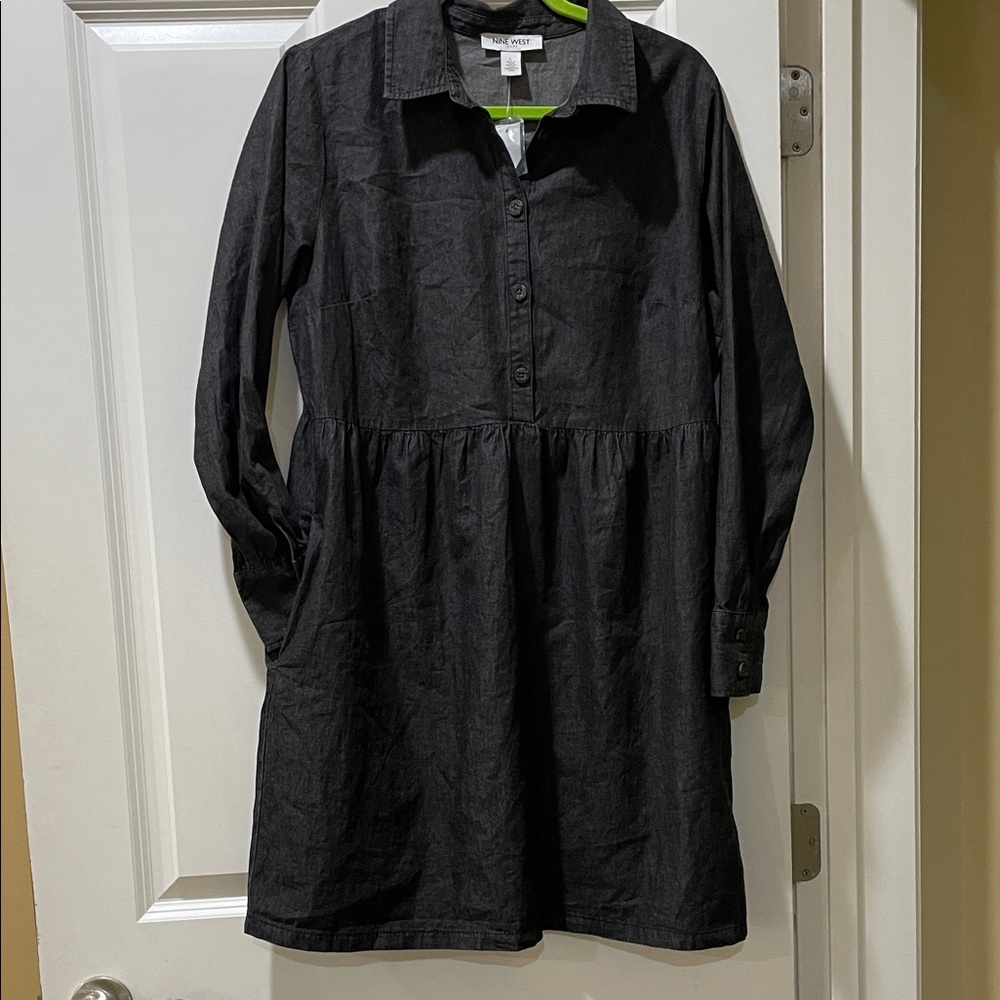 Nine West Woman’s Griffin Black Denim Dress